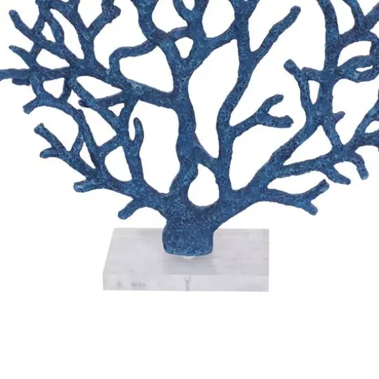 16" Blue Coastal Coral Sculpture {7}