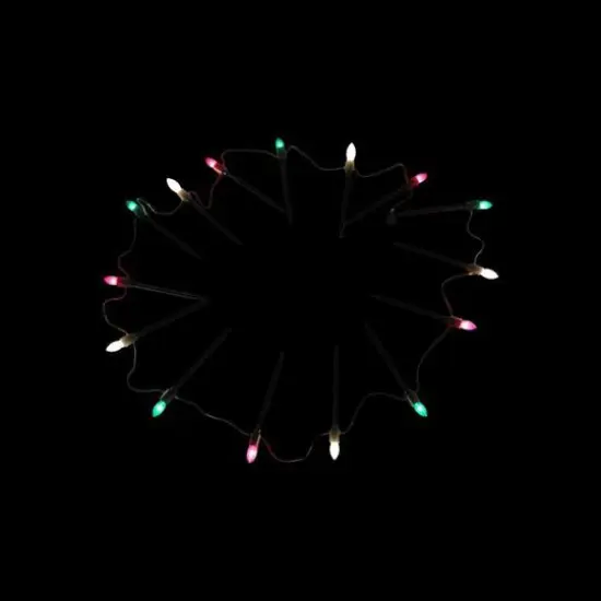 Set of 15 Lighted Red, Clear & Green C9 Christmas Pathway Marker D&eacute;cor {9}