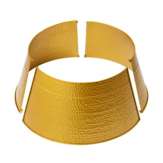 Glitzhome&reg; 26" Hammered Metal Tree Collar Gold {8}