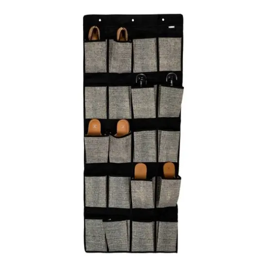 Simplify Black 20-Pocket Shoe Organizer {3}