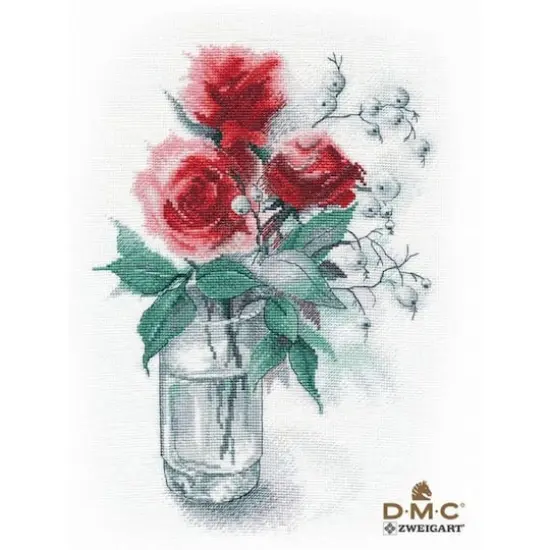 Oven Roses And Snowdrift Cross Stitch Kit {1}