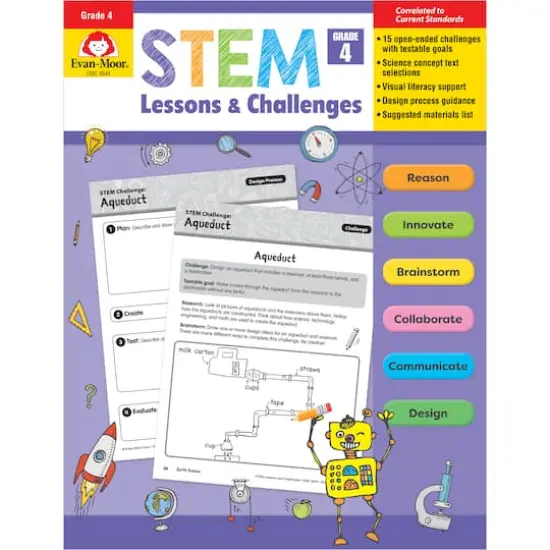 Evan-Moor&reg; STEM Lessons & Challenges, Grade 4 {1}