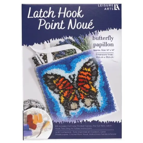 Leisure Arts&reg; Butterfly Latch Hook Kit {3}