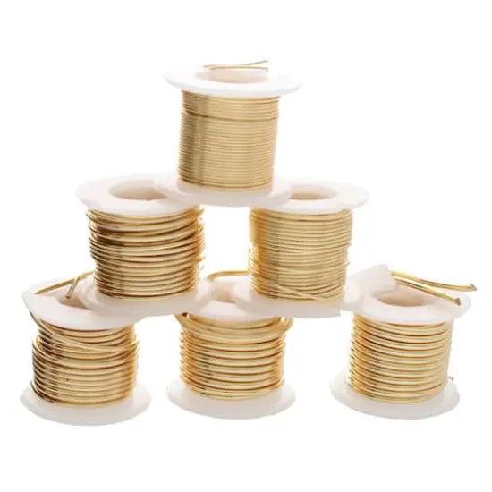 The Beadsmith&reg; Wire&trade; Elements Lacquered Tarnish-Resistant Wire Set Gold {4}