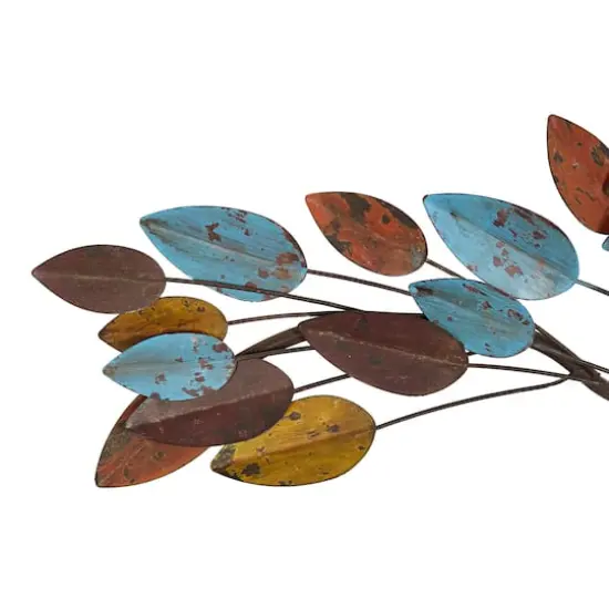 Multicolor Metal Traditional Floral Wall Decor {5}