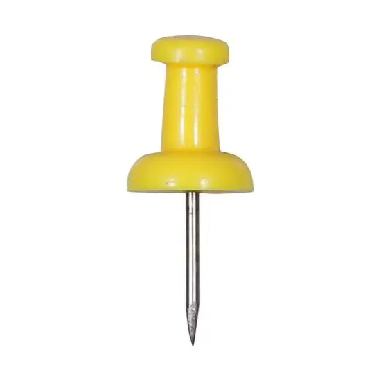 JAM Paper Colorful Standard Push Pins, 100ct. Yellow {4}