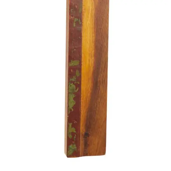 Brown Wood Industrial Cross Wall Decor, 20" x 12" x 2" {6}