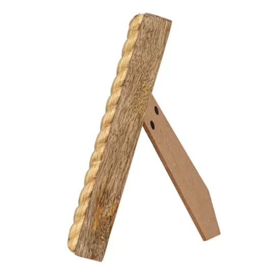 Hello Honey&reg; 4" x 6" Bleached Hand Carved Mango Wood Photo Frame {9}