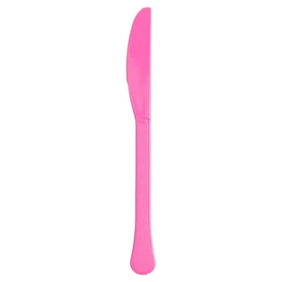 JAM Paper Premium Utensils Plastic Knives Party Pack, 48ct. Fuchsia Hot Pink {1}
