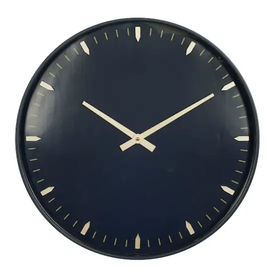 Black Glass Contemporary Wall Clock, 20" x 20" x 3" {1}