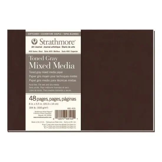 Strathmore&reg; 400 Series Softcover Toned Gray Mixed Media Art Journal {2}