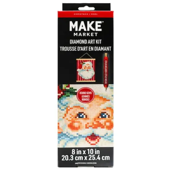 8" x 10" Jolly Santa Diamond Art Kit with Frame by Make Market&reg; {1}