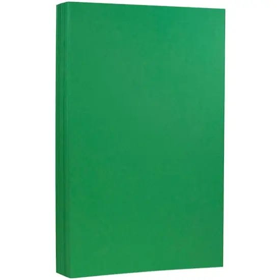 JAM Paper Recycled 8.5" x 14" 65lb. Cardstock, 50 Sheets Green {1}