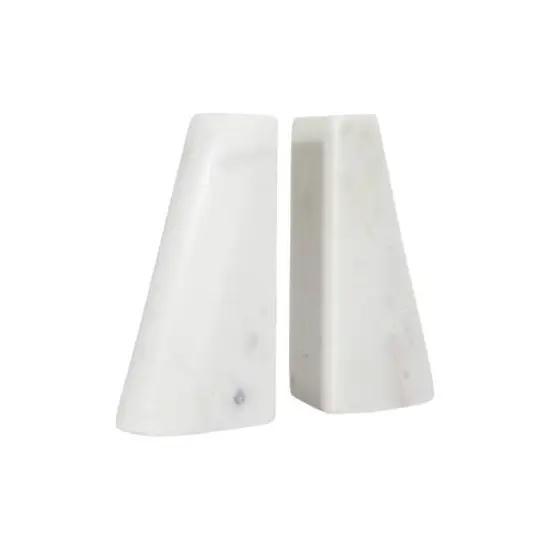 Hello Honey&reg; 6" White Marble Bookends Set {3}
