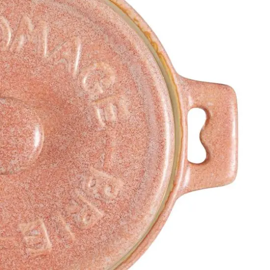 Hello Honey&reg; Pink Stoneware Brie Bakers with Bamboo Spreader, 2ct. {9}