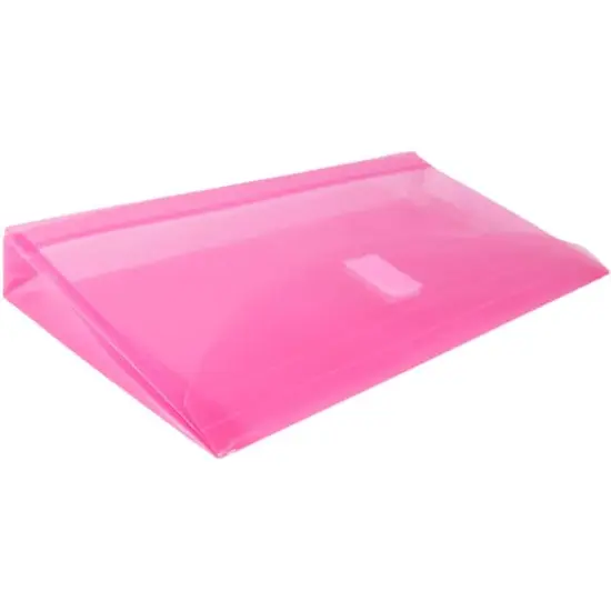 JAM Paper Fuchsia Pink Clear Pencil Pouches with Hook & Loop Closure, 12ct. {5}