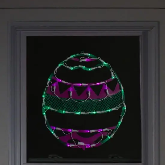 17" Pastel Lighted Easter Egg Spring Window Silhouette {4}