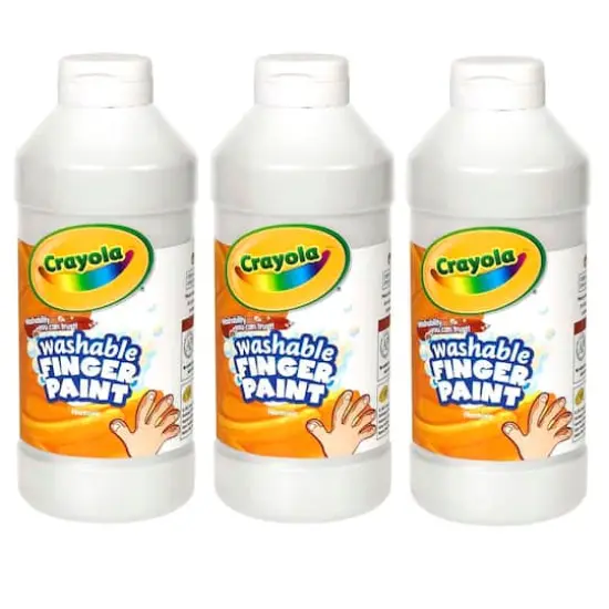 Crayola&reg; 3 Piece Washable Finger Paint, 16oz. White {1}