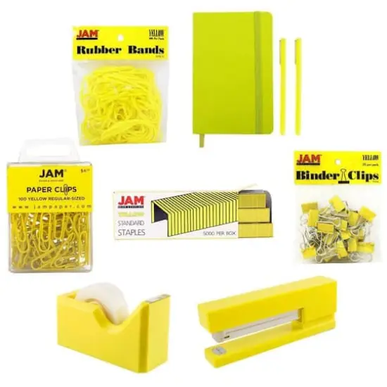 JAM Paper Complete Desk Kit Yellow {1}