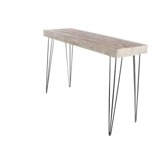 47" Brown Modern Wood Console Table {5}