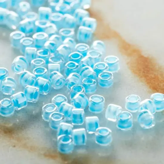 Miyuki Delica Glass Round Seed Beads, 11/0 Luminous Ocean Blue Neon {3}