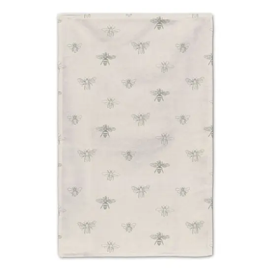 Bees & Butterflies Welcome Tea Towel Set White {6}