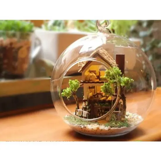 Wizardi Miniature Roombox House in the forest Dollhouse Kit {4}