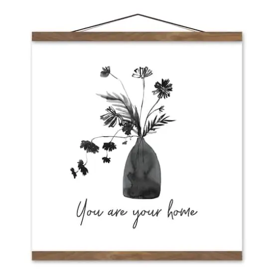 You are your Home 16" x 16" Teak Hanging Canvas {1}