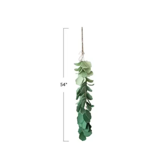 Hello Honey&reg; 4.5ft. Green Hand-Painted Paper Mache Eucalyptus Bunch Wall Hanging {5}