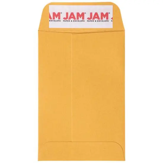 JAM Paper Brown Kraft Manila #4 Coin Business Commercial Envelopes with Peel and Seal Closure {1}