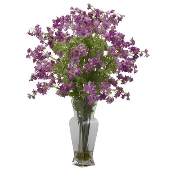 24" Dancing Daisy Arrangement in Vase Purple {1}