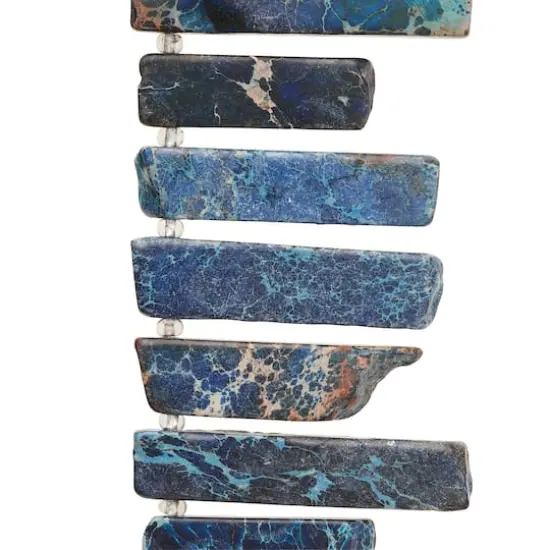 Blue Dyed Imperial Jasper Stick Beads by Bead Landing&trade; {1}