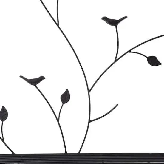 Glitzhome&reg; 3-Tier Black Metal Plant Stand {9}