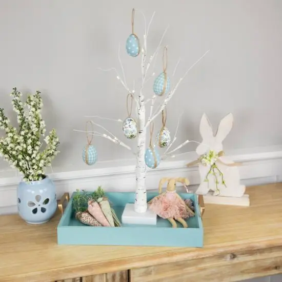 2" Blue Easter Egg Ornament D&eacute;cor, 6ct. {3}