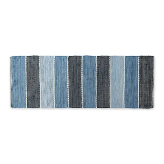 DII&reg; Color Block Cotton Chindi Rug, 2ft. x 3" x 6ft. Denim {1}