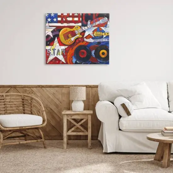 Stupell Industries Rockstar Americana Music Tribute Canvas Wall Art {3}
