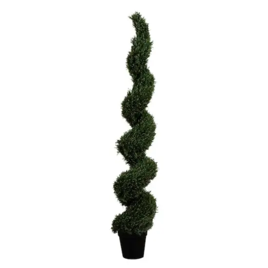 7ft. Potted Artificial Rosemary Spiral Topiary Tree {1}