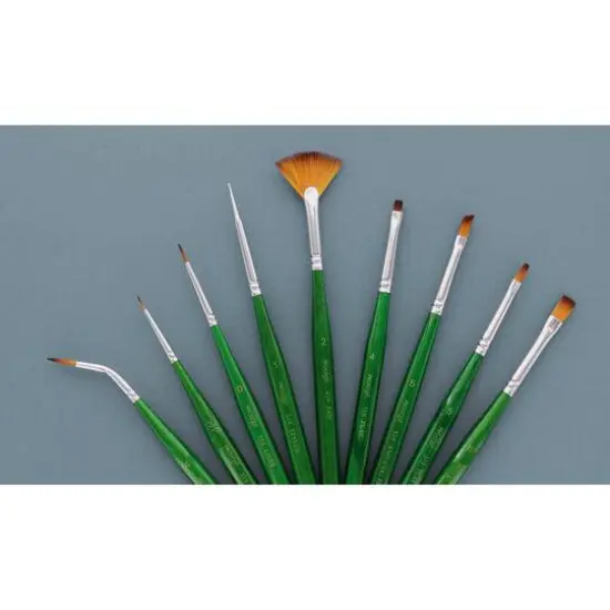 Prot&eacute;g&eacute; Gold Nylon Decorative 9 Piece Brush Set {3}