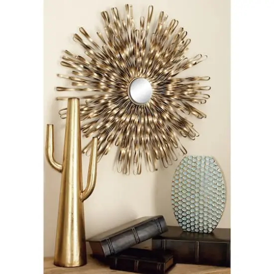 Gold Metal Starburst Modern Wall D&eacute;cor Set {7}