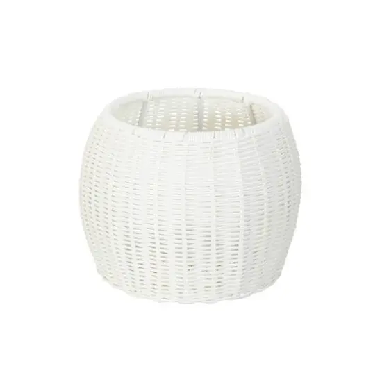 Household Essentials 10" Wide White Woven Pedestal {10}