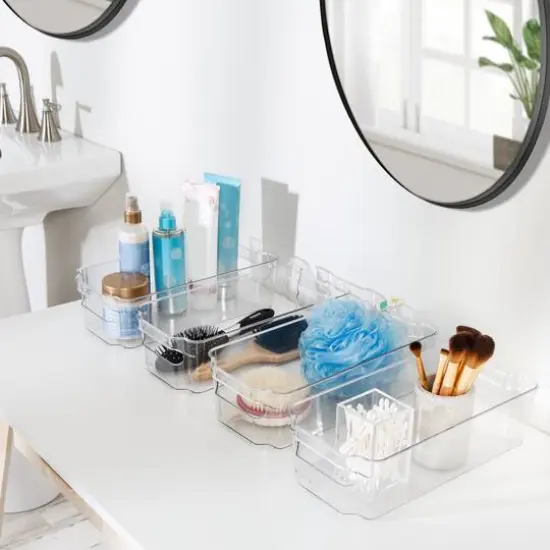 Honey Can Do Clear BPA-Free Stackable Refrigerator Organizer Storage Bins Set {13}