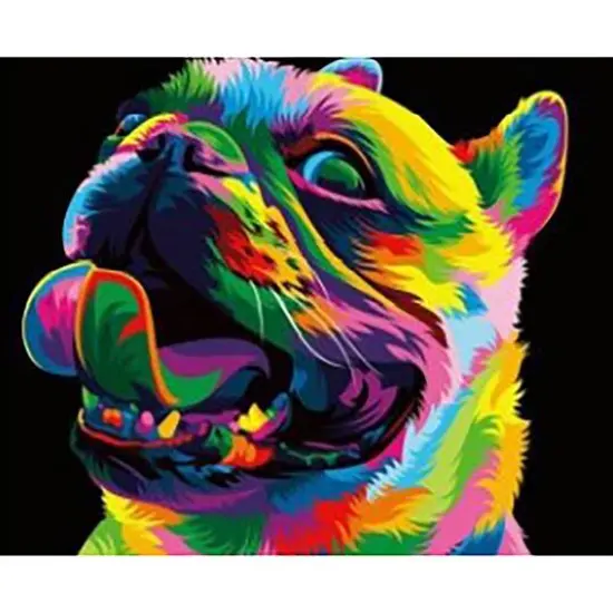 Sparkly Selections Colorful Pug Diamond Painting Kit, Square Diamonds {2}