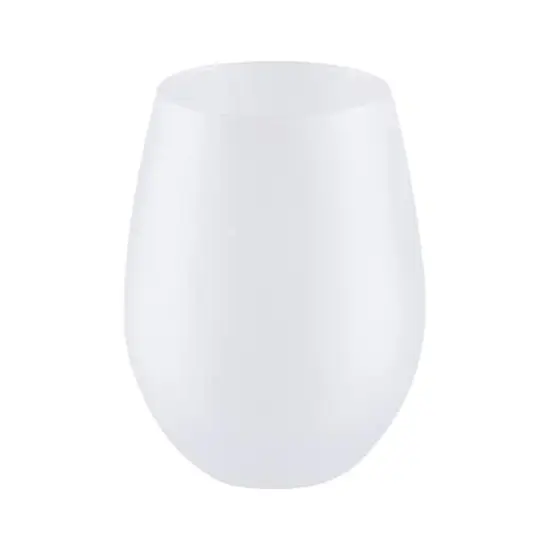 Craft Express 17oz. Frosted White Stemless Glass, 4ct. {1}
