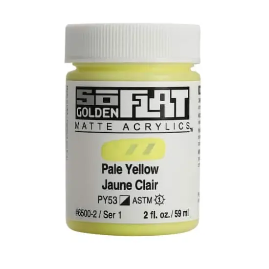 Golden&reg; 2oz. SoFlat Matte Acrylic Paint Pale Yellow {1}
