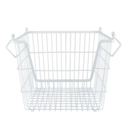 DII&reg; Large Rectangle Metal Basket White {1}