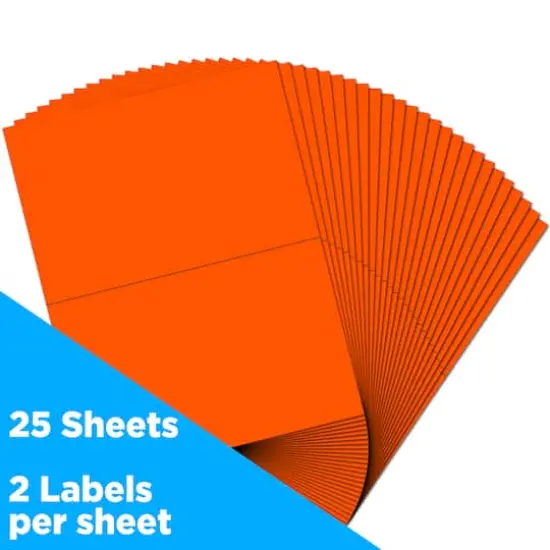 JAM Paper Shipping Labels, 50ct. Neon Red {4}