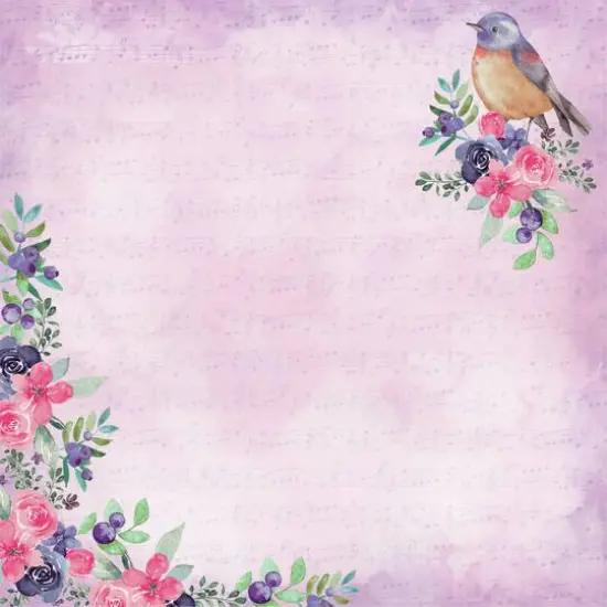 Little Birdie Birds & Berries Cardstock Pack, 12" x 12" {6}