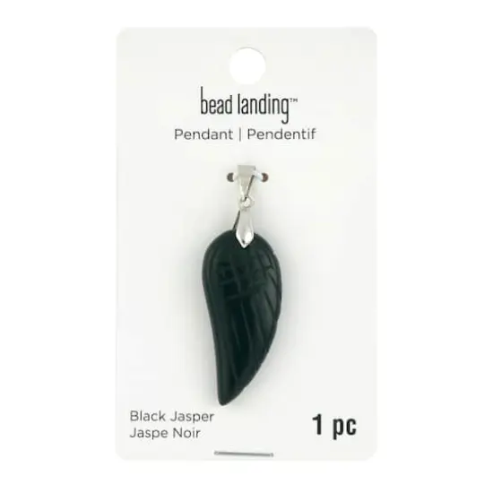 Black Jasper Wing Pendant by Bead Landing&trade; {4}