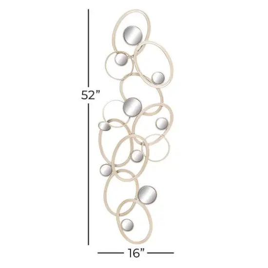 52" Gold Glam Abstract Metal Wall D&eacute;cor {8}