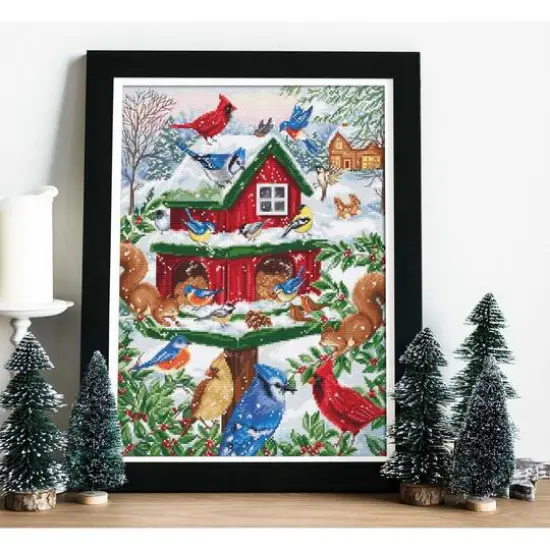 Luca-S Blissful Bird Feeder Counted Cross Stitch Kit {6}